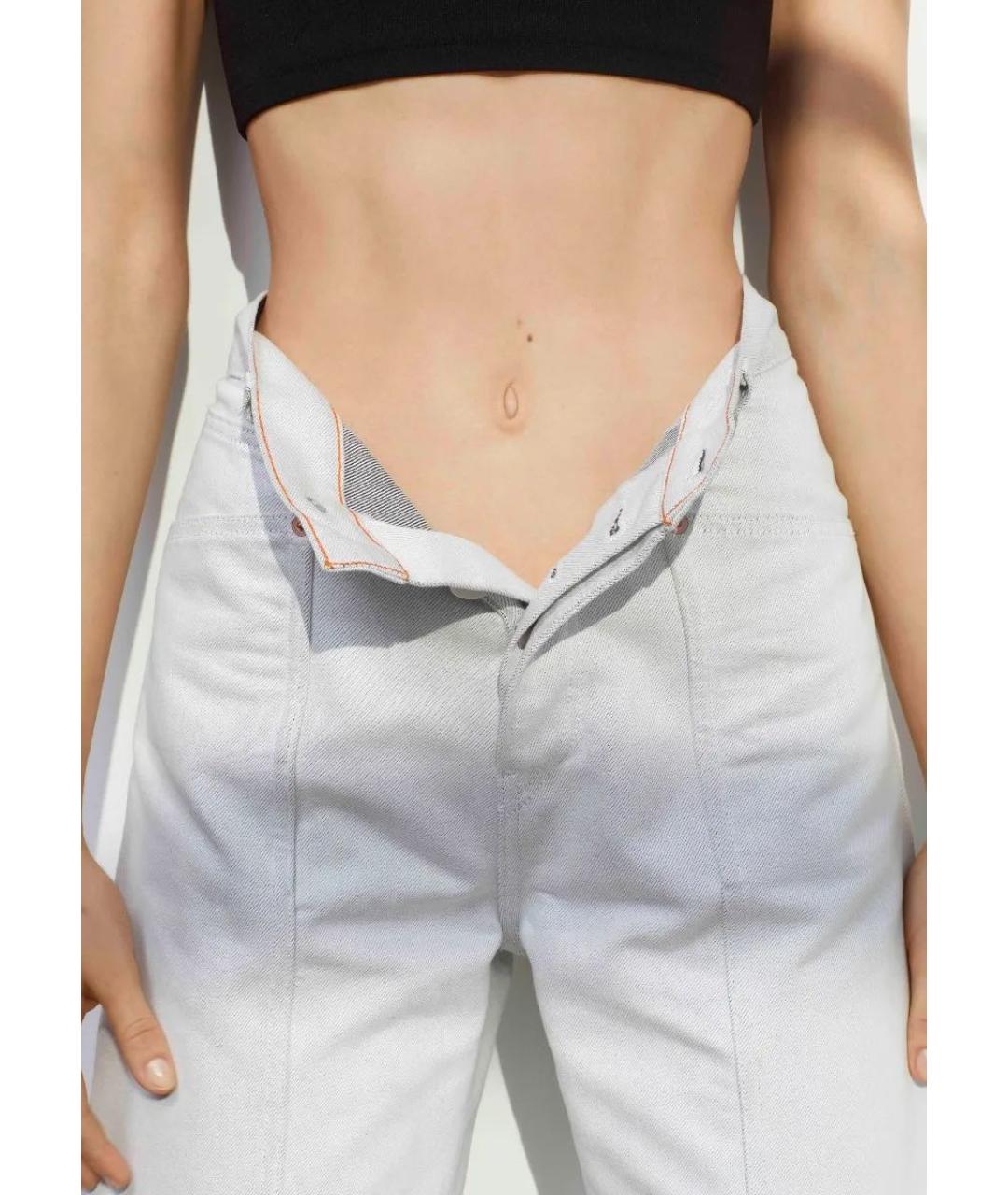 CALVIN KLEIN Серые хлопковые прямые джинсы, фото 8