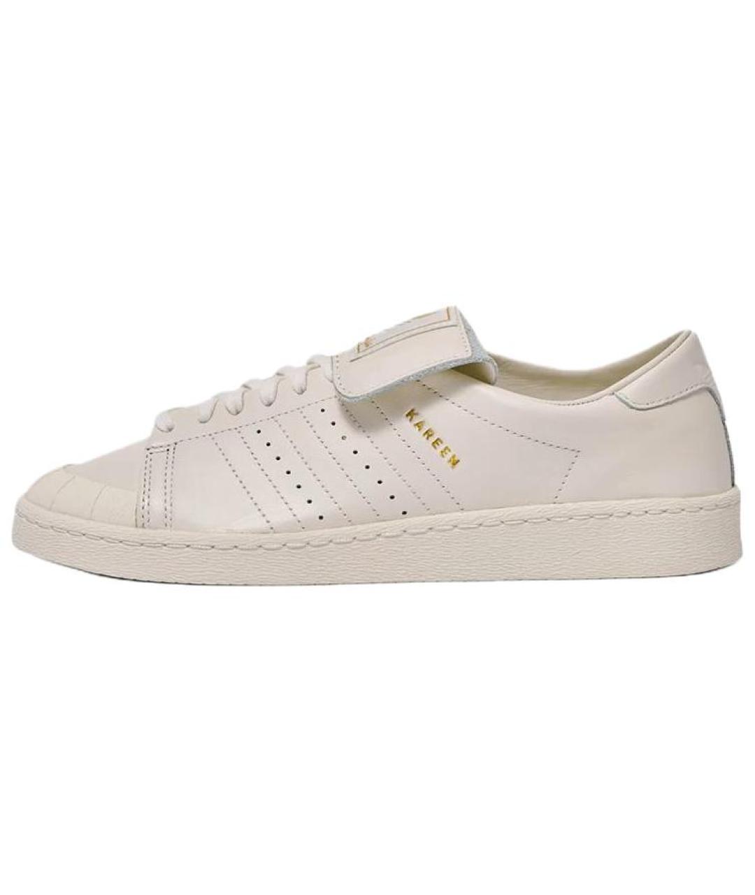 ADIDAS Бежевые кожаные кроссовки, фото 2