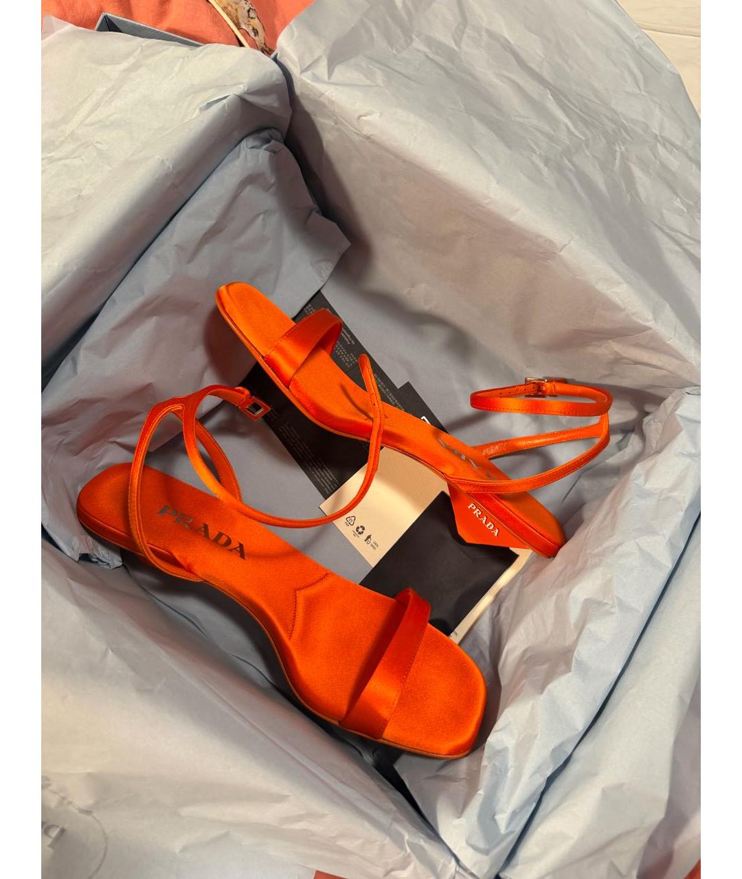 PRADA Оранжевые босоножки, фото 3