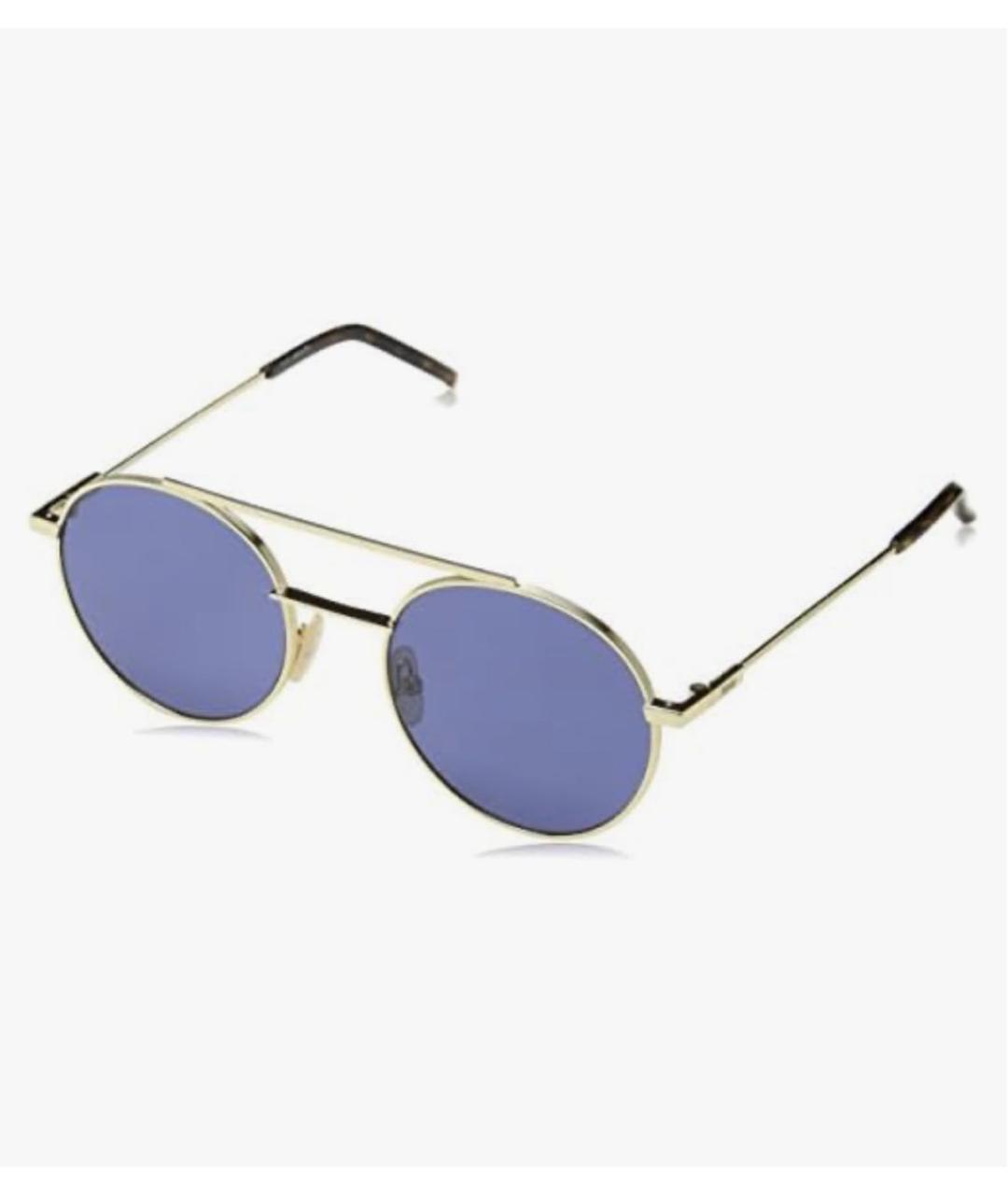 FENDI Синие металлические солнцезащитные очки, фото 9