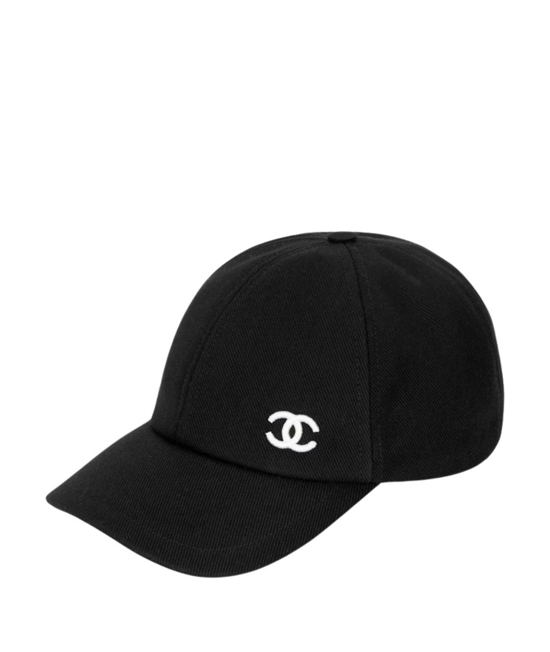 CHANEL Черная хлопковая кепка, фото 1