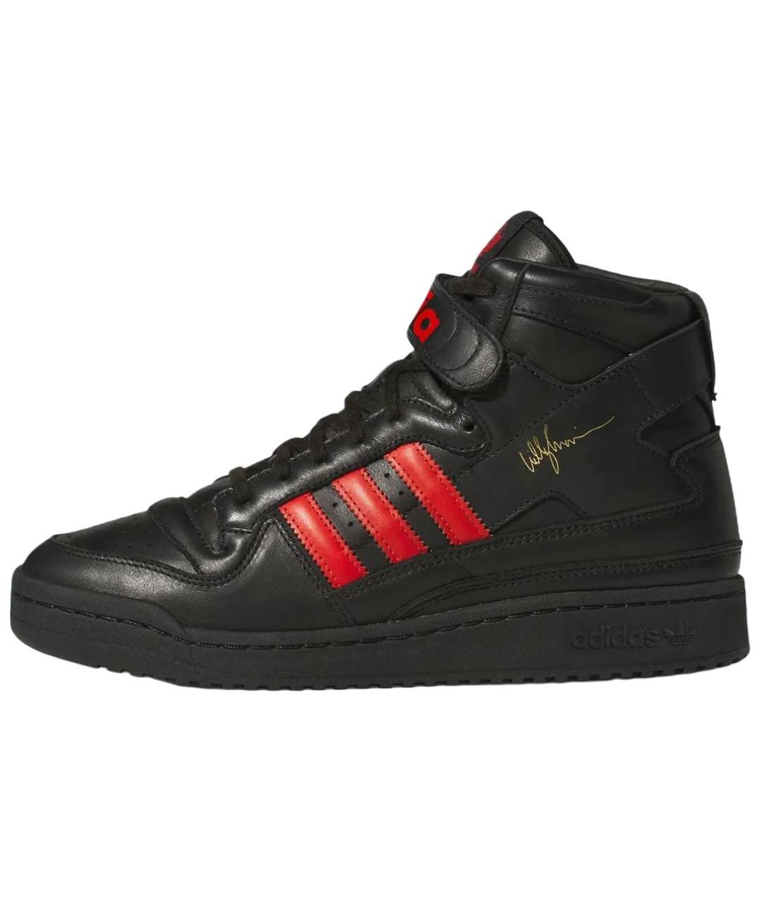 ADIDAS Черные кожаные кроссовки, фото 2