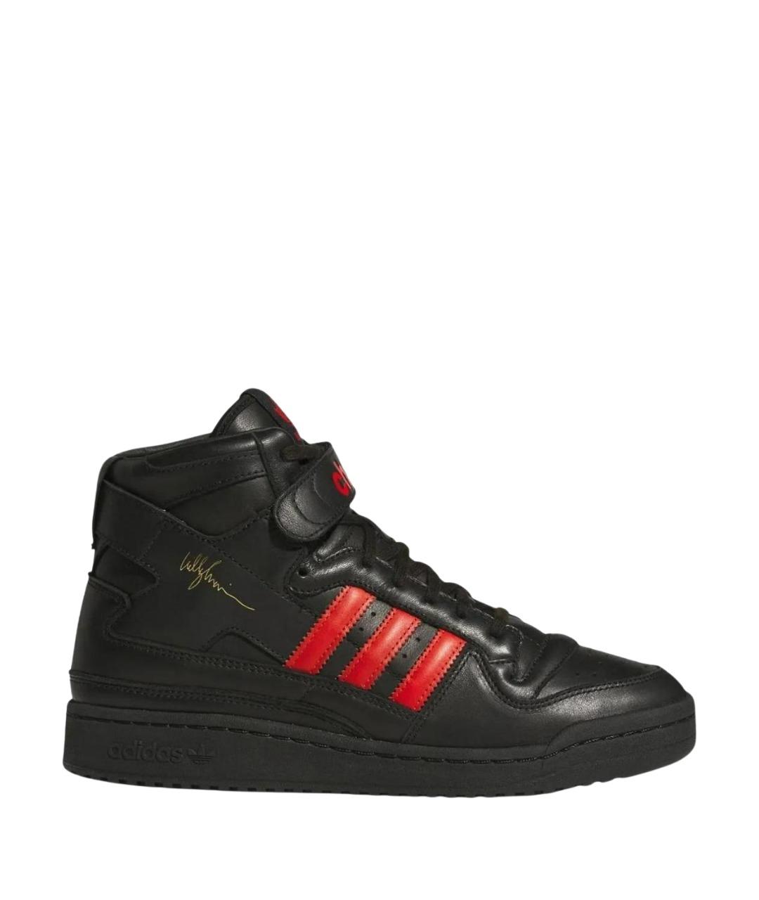 ADIDAS Черные кожаные кроссовки, фото 1