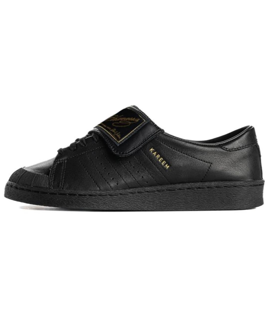 ADIDAS Черные кожаные кроссовки, фото 2