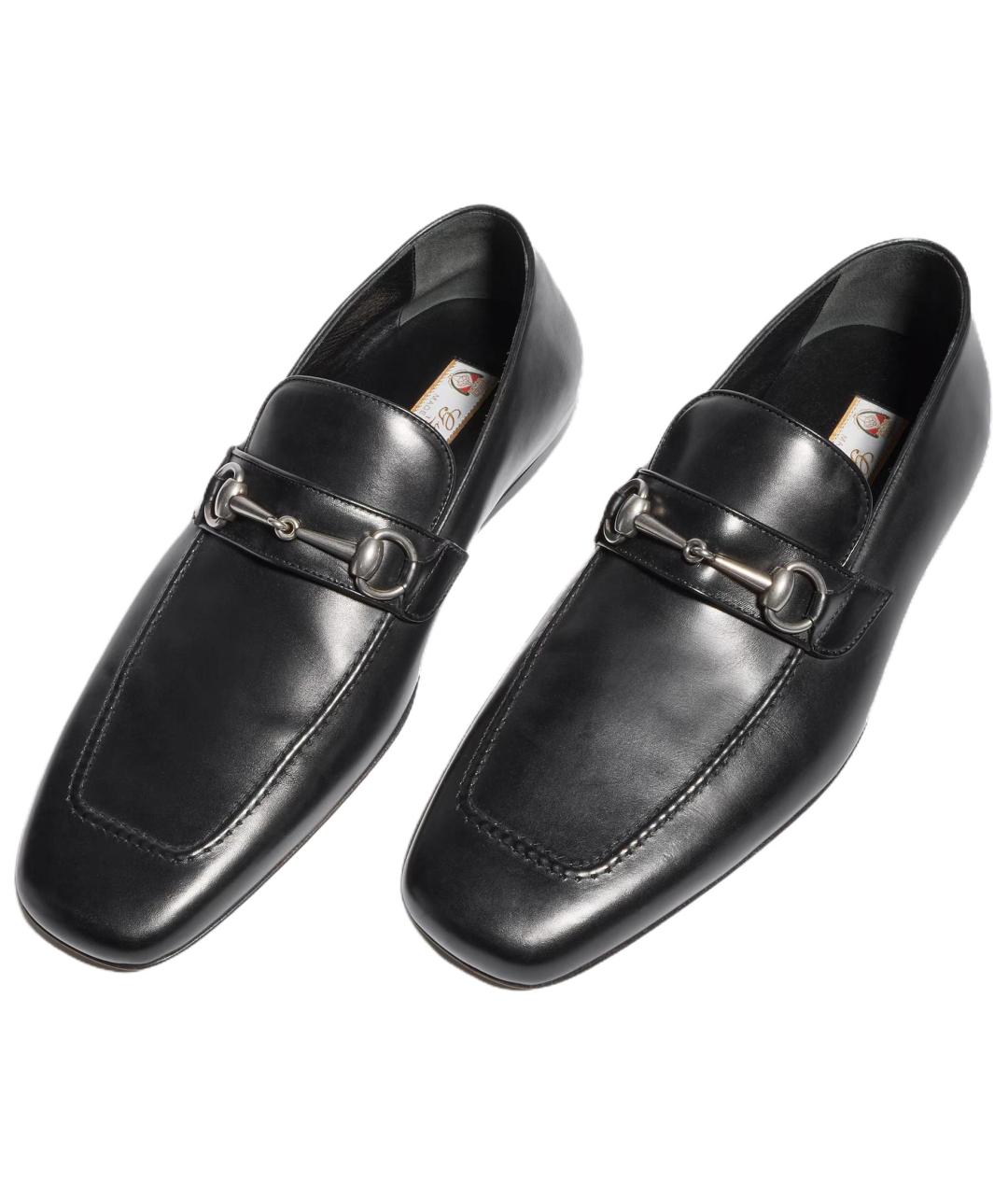 GUCCI Черные кожаные лоферы, фото 3