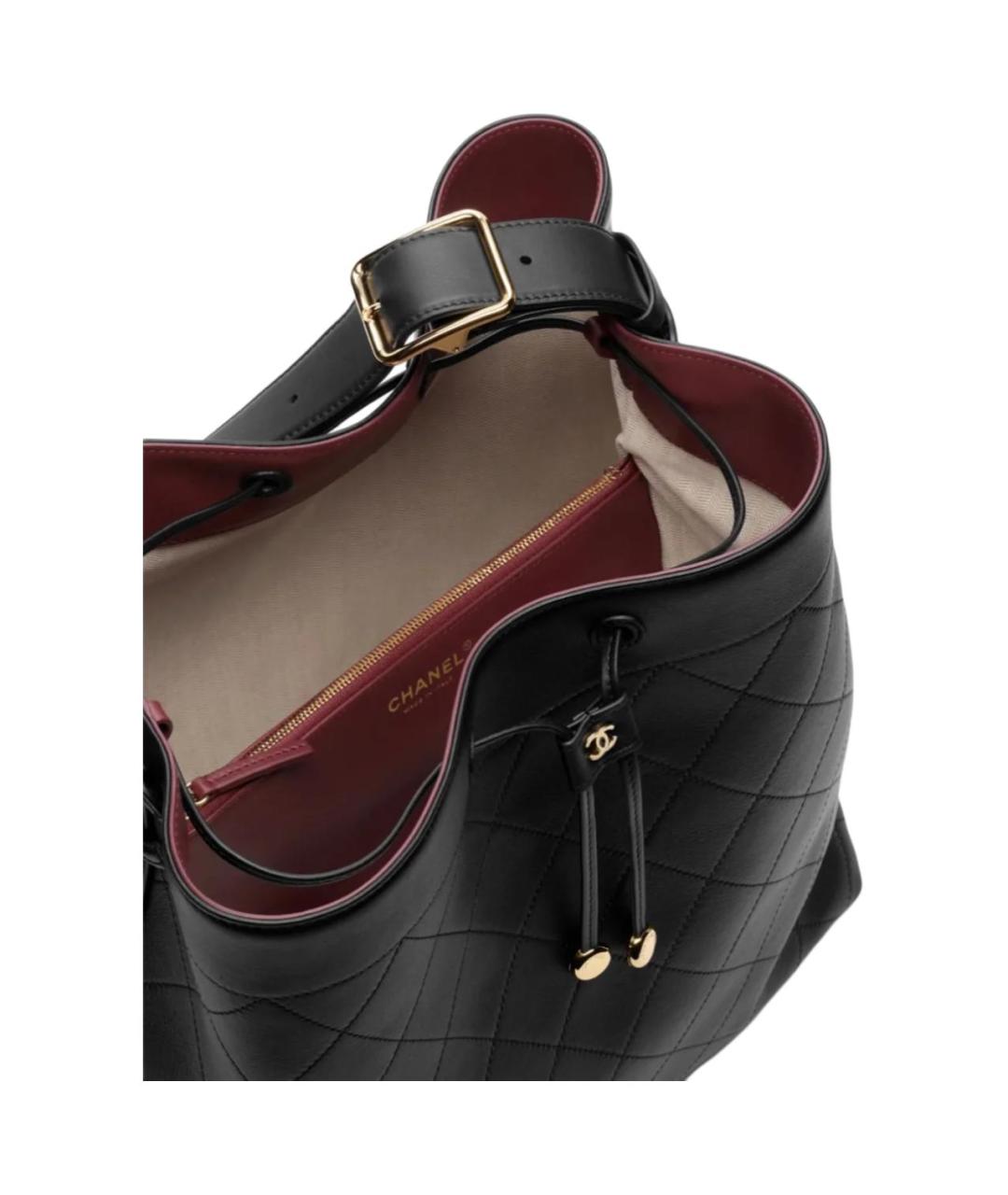 CHANEL Черная кожаная сумка через плечо, фото 4