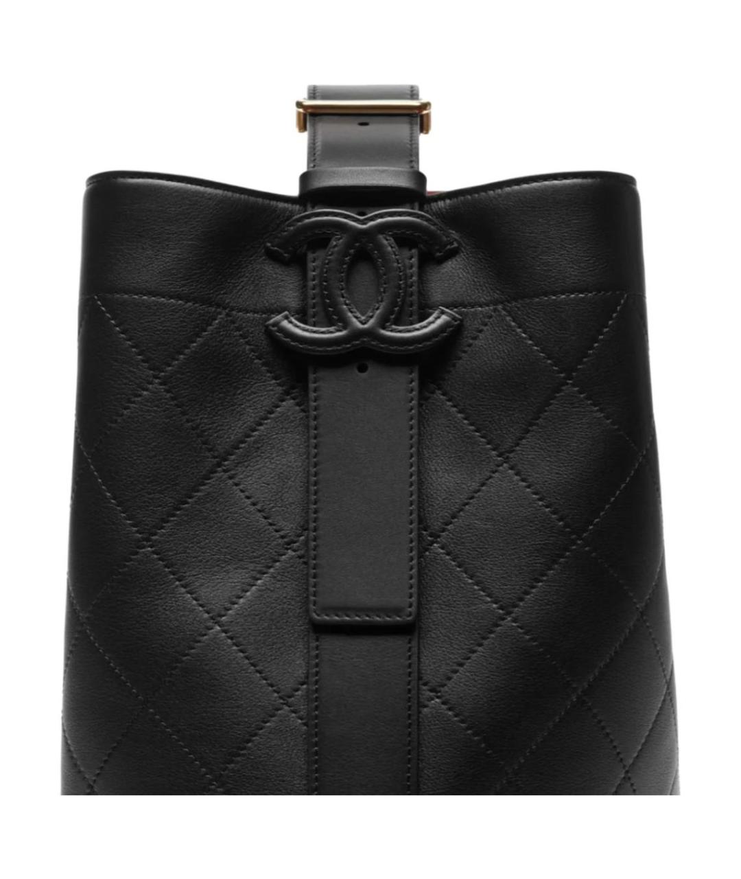 CHANEL Черная кожаная сумка через плечо, фото 3