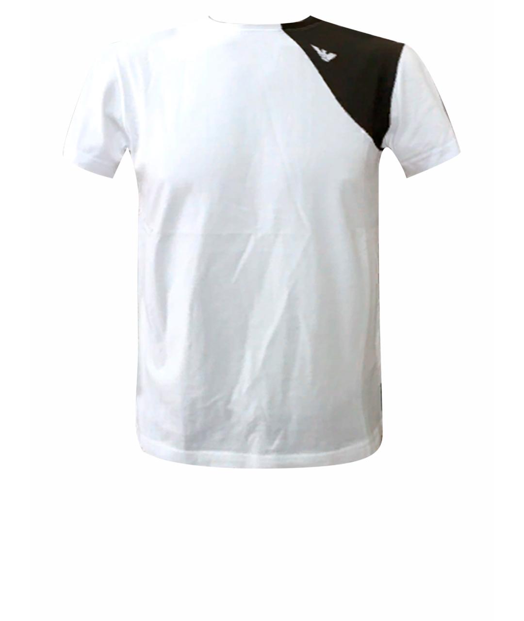 EMPORIO ARMANI Белая хлопковая футболка, фото 6