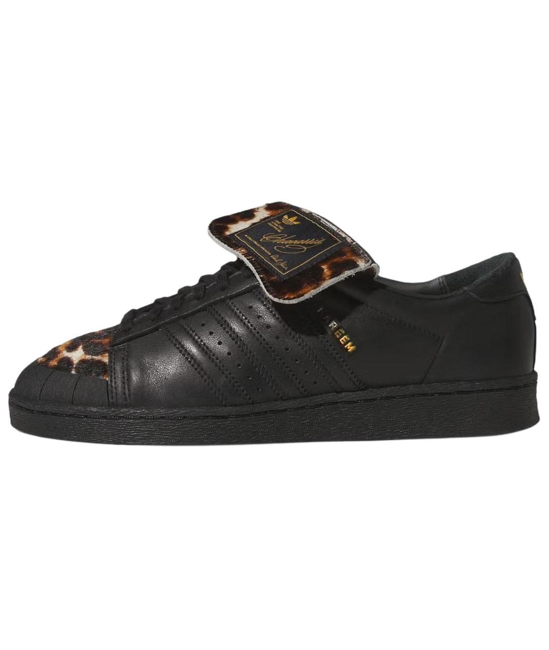 ADIDAS Черные кожаные кроссовки, фото 7