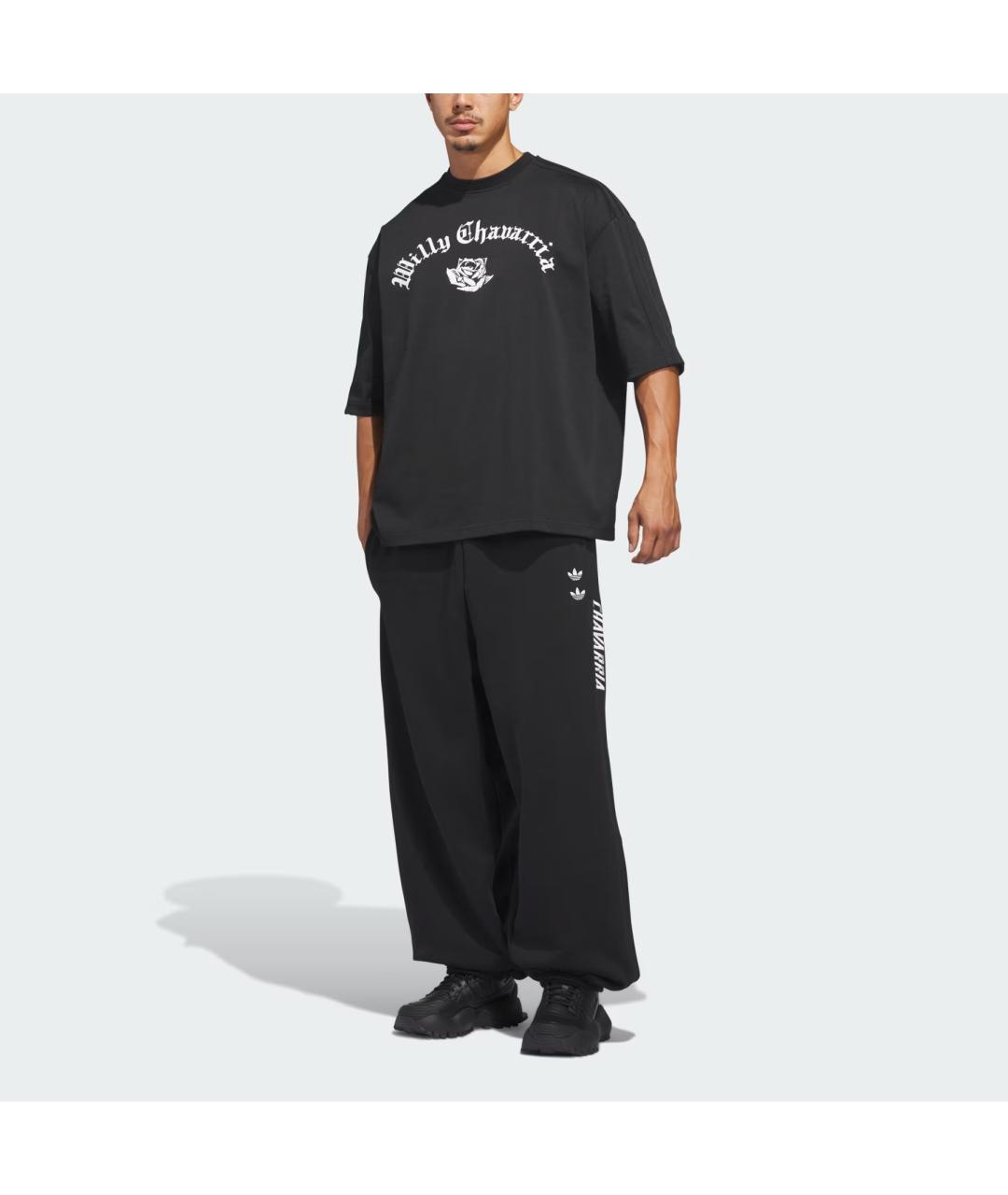 ADIDAS Черная хлопковая футболка, фото 5