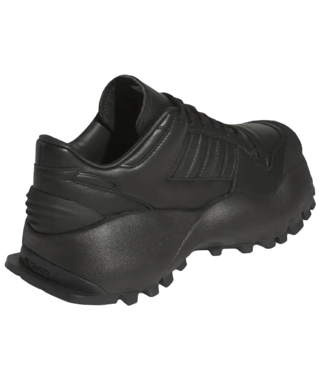 ADIDAS Черные кожаные кроссовки, фото 5