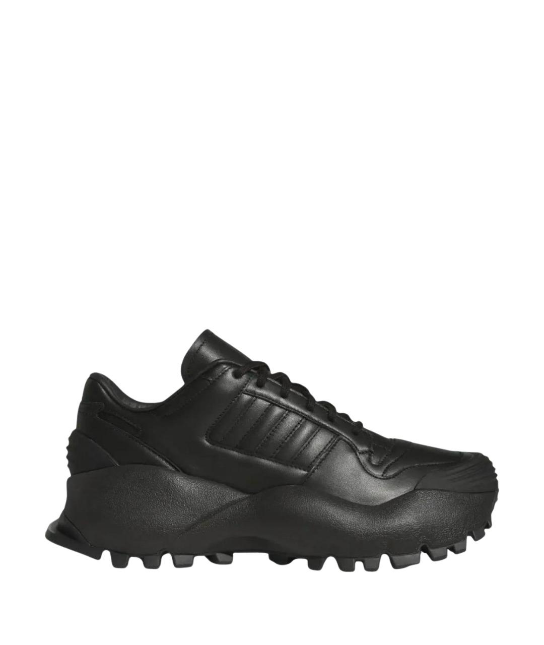 ADIDAS Черные кожаные кроссовки, фото 1
