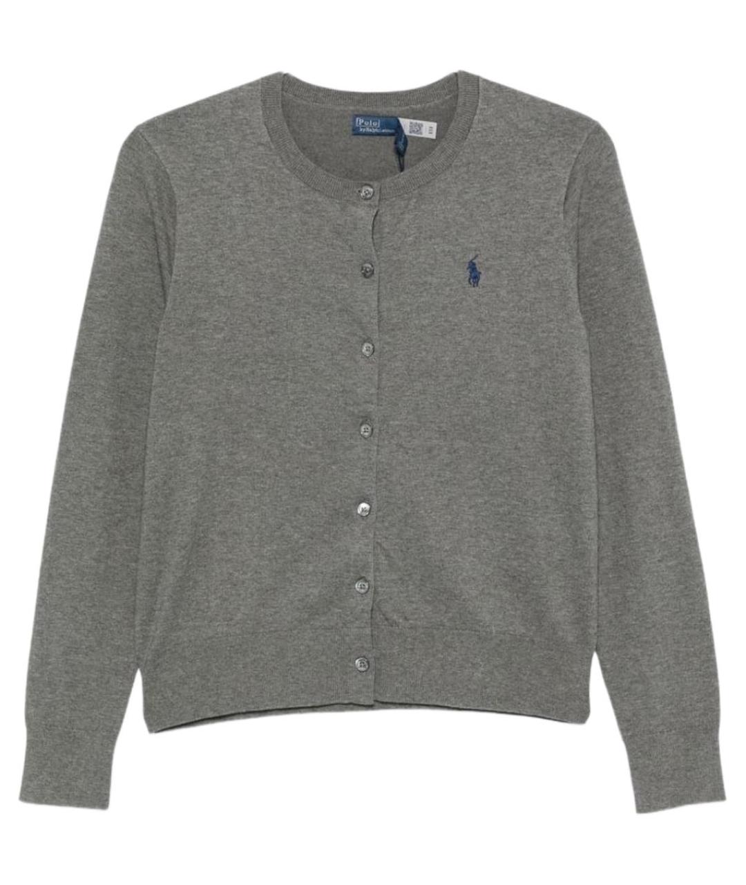 POLO RALPH LAUREN Серый хлопковый кардиган, фото 1