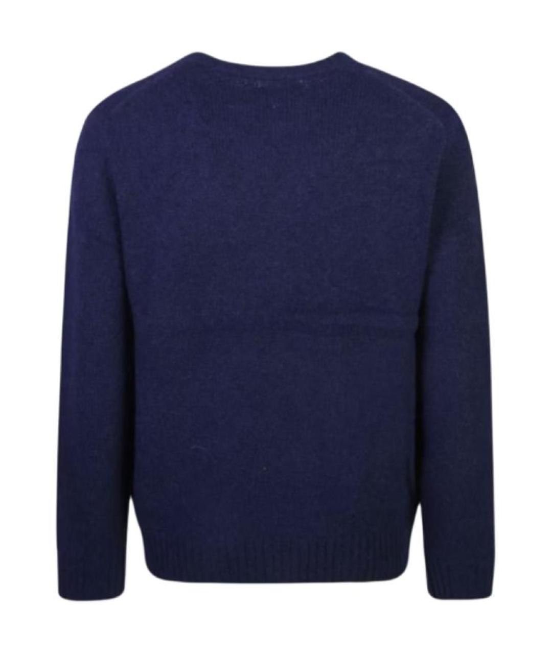 POLO RALPH LAUREN Темно-синий шерстяной джемпер / свитер, фото 2