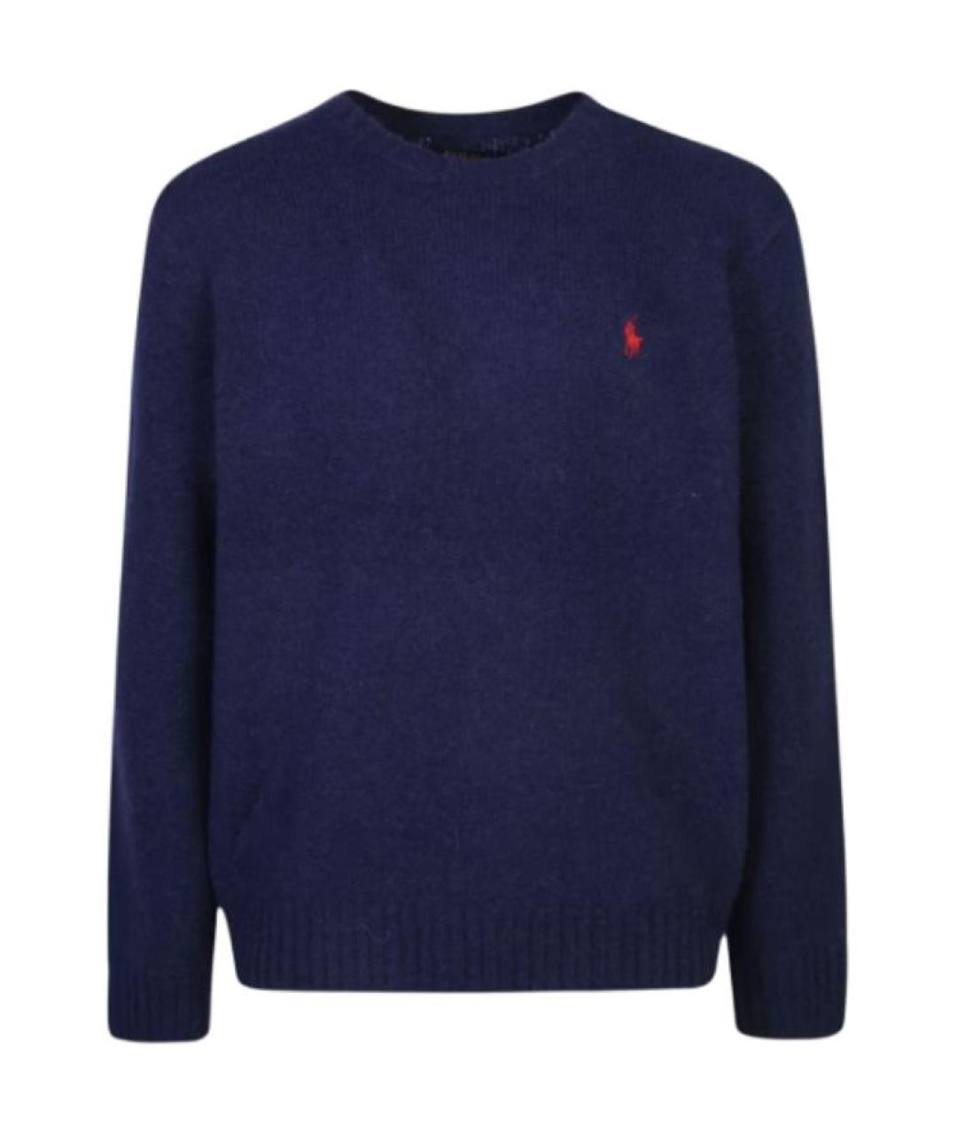 POLO RALPH LAUREN Темно-синий шерстяной джемпер / свитер, фото 1