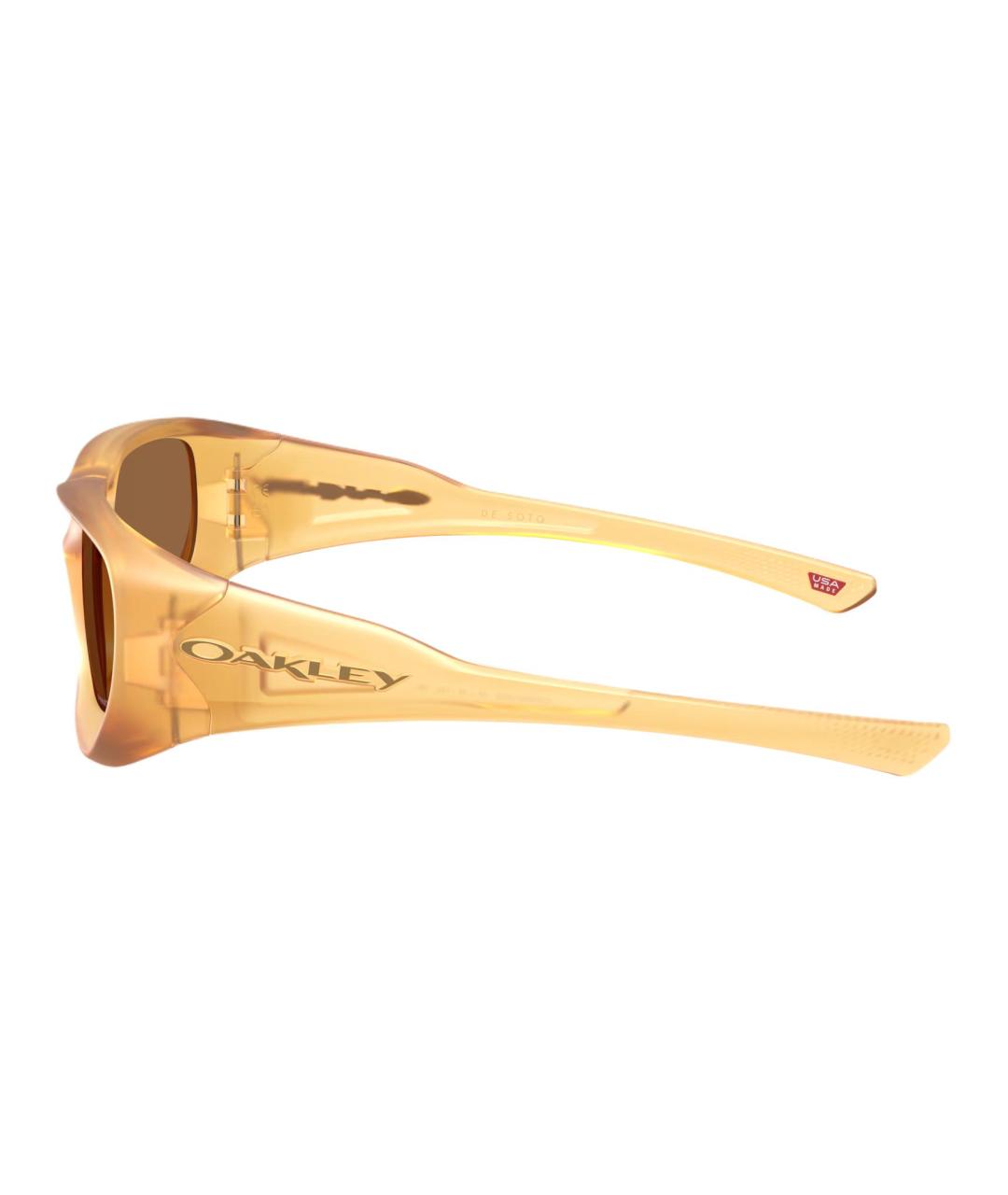 OAKLEY Коричневые пластиковые солнцезащитные очки, фото 3