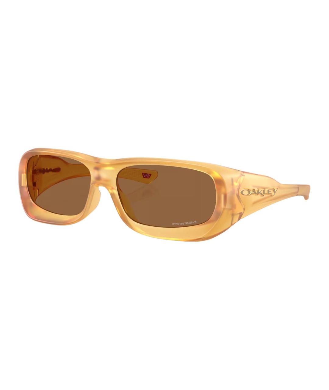 OAKLEY Коричневые пластиковые солнцезащитные очки, фото 1