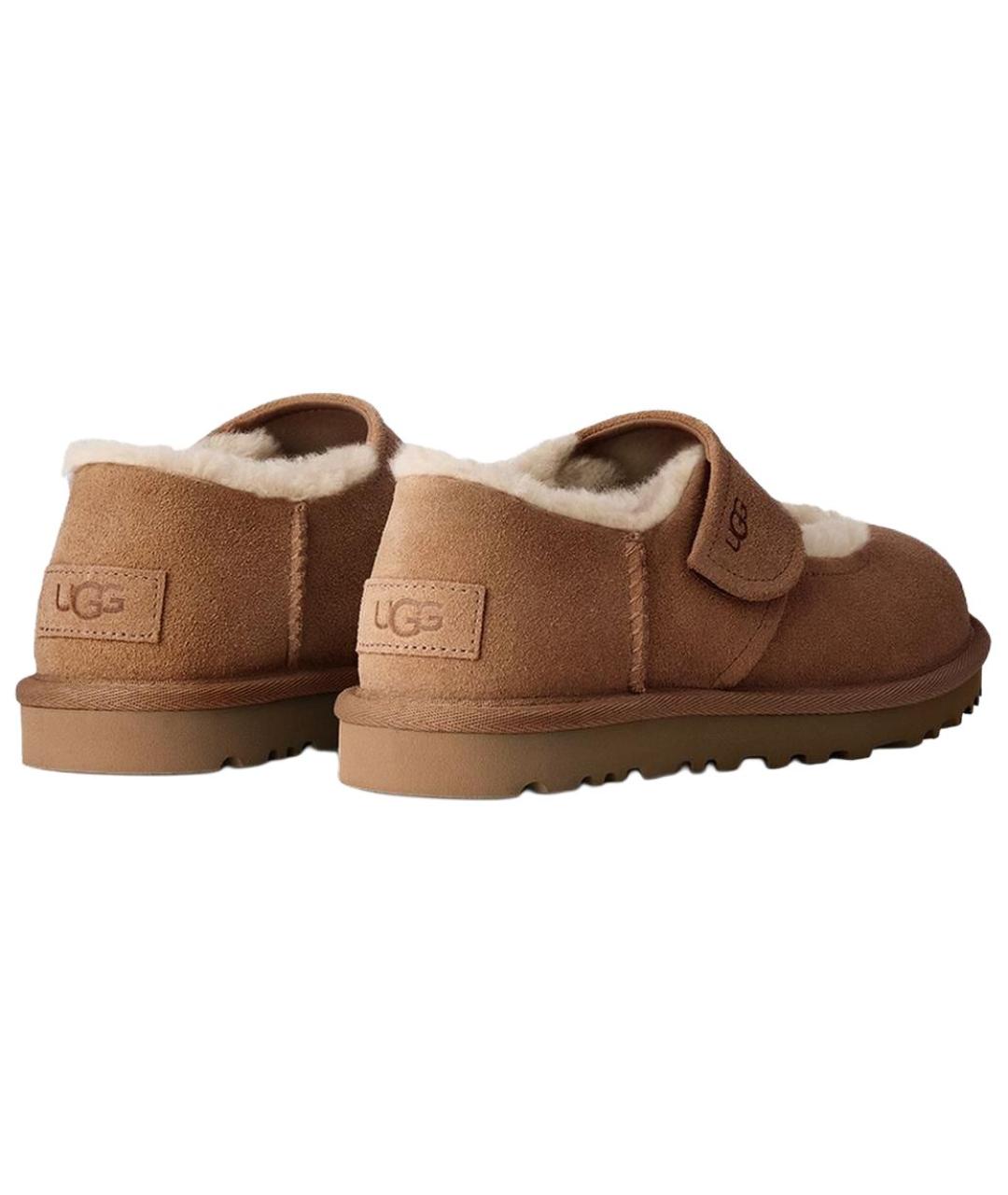 UGG Коричневые кожаные сабо, фото 3