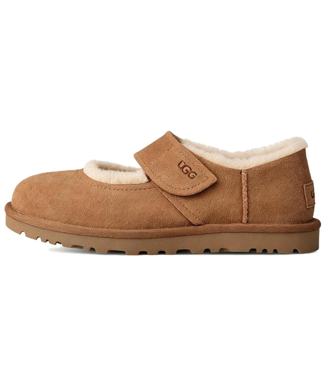 UGG Коричневые кожаные сабо, фото 6