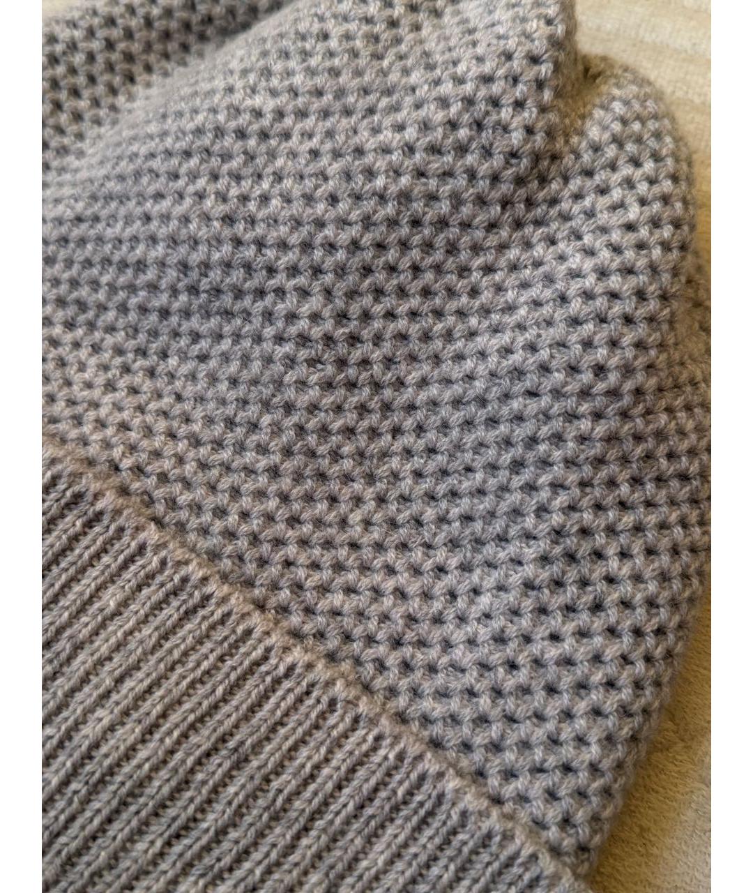 BILANCIONI Серая кашемировая шапка, фото 4