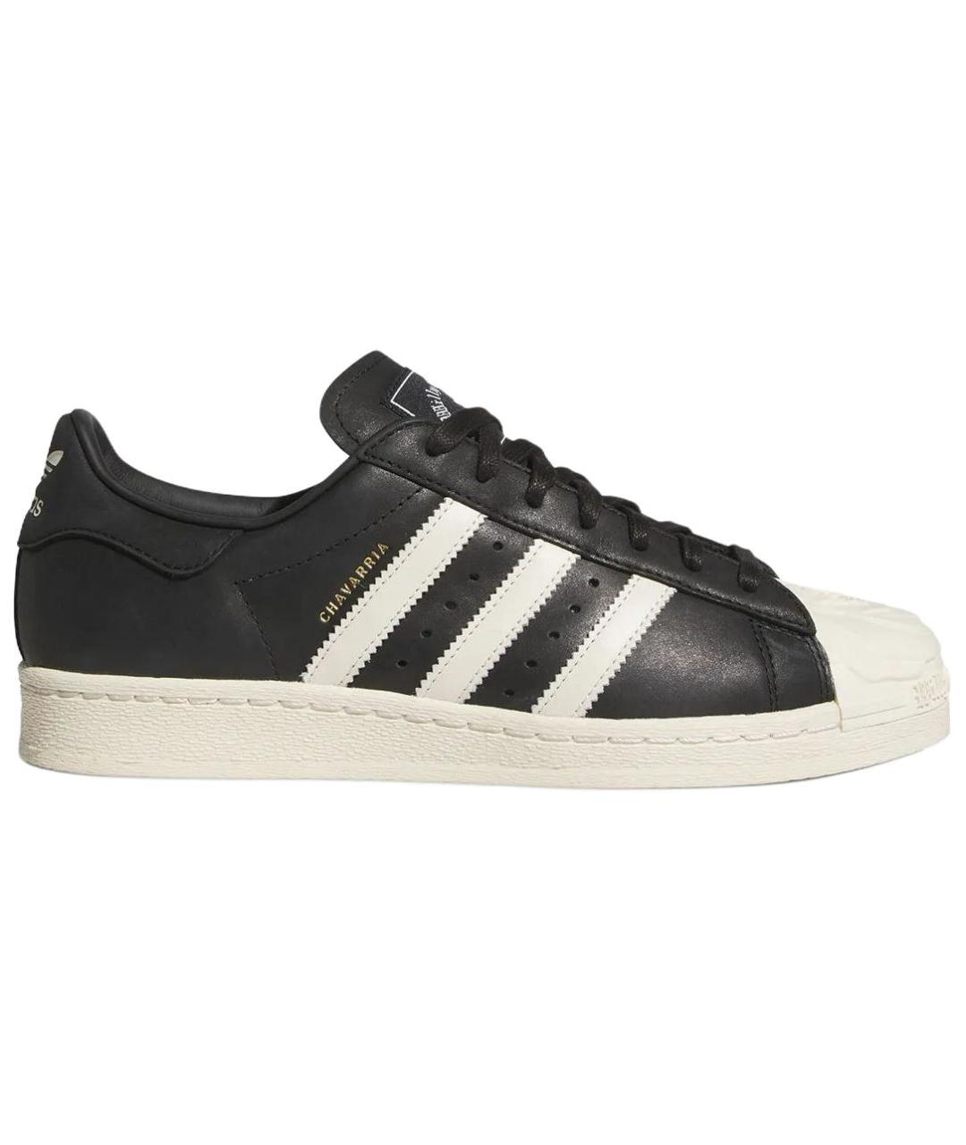ADIDAS Черные кожаные низкие кроссовки / кеды, фото 7