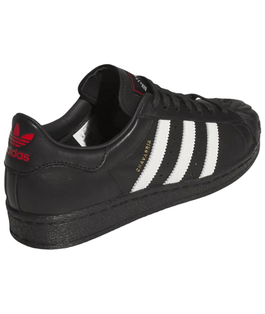 ADIDAS Черные кожаные кроссовки, фото 3