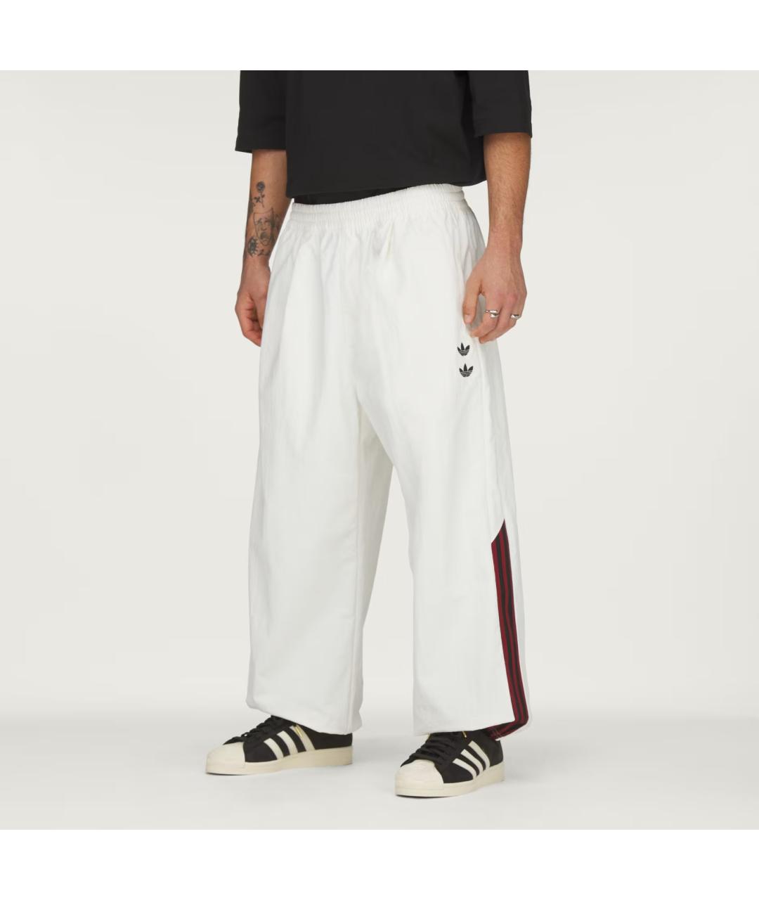 ADIDAS Белые прямые брюки, фото 3
