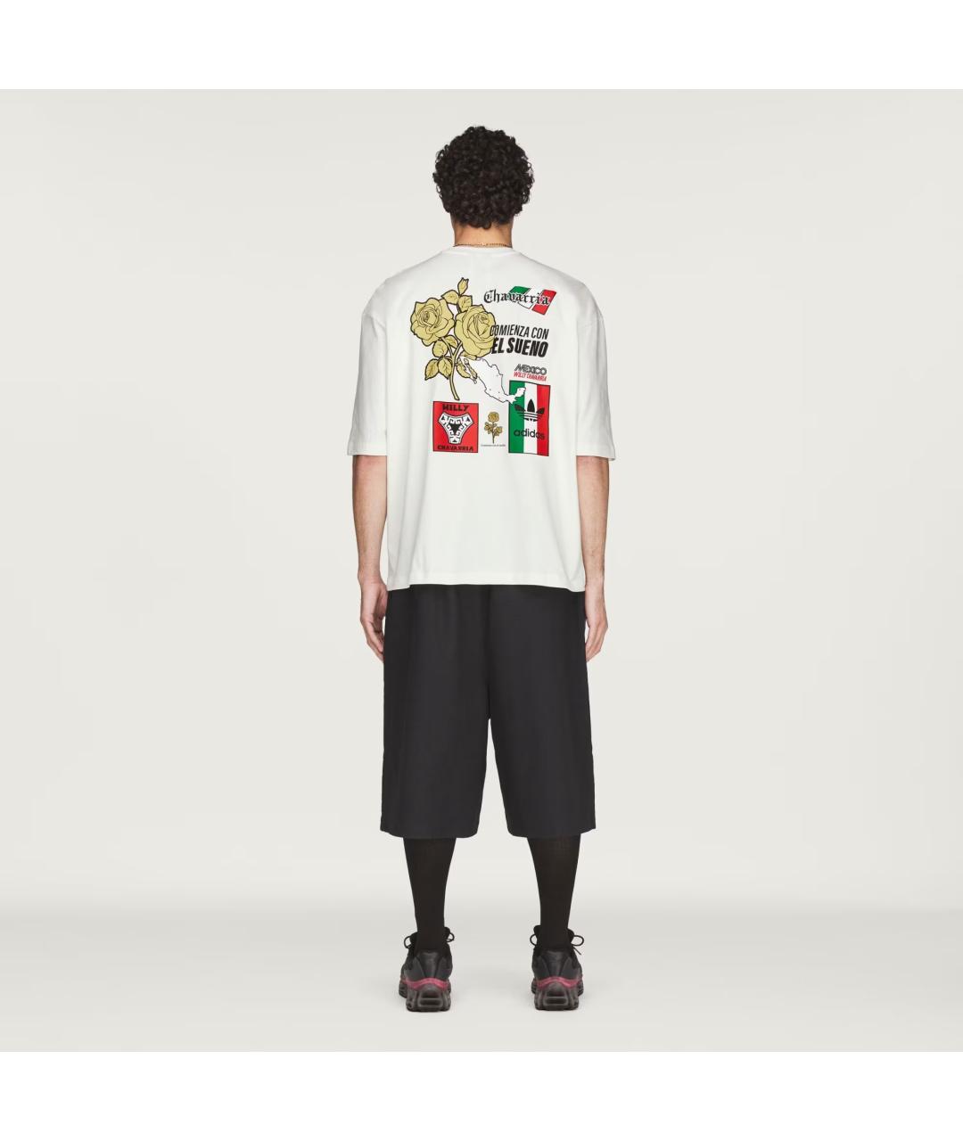 ADIDAS Белая хлопковая футболка, фото 5
