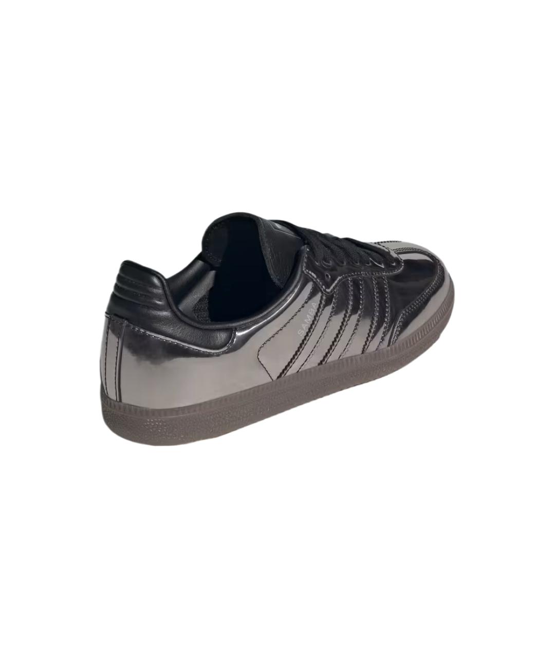 ADIDAS Серебряные кожаные кроссовки, фото 4