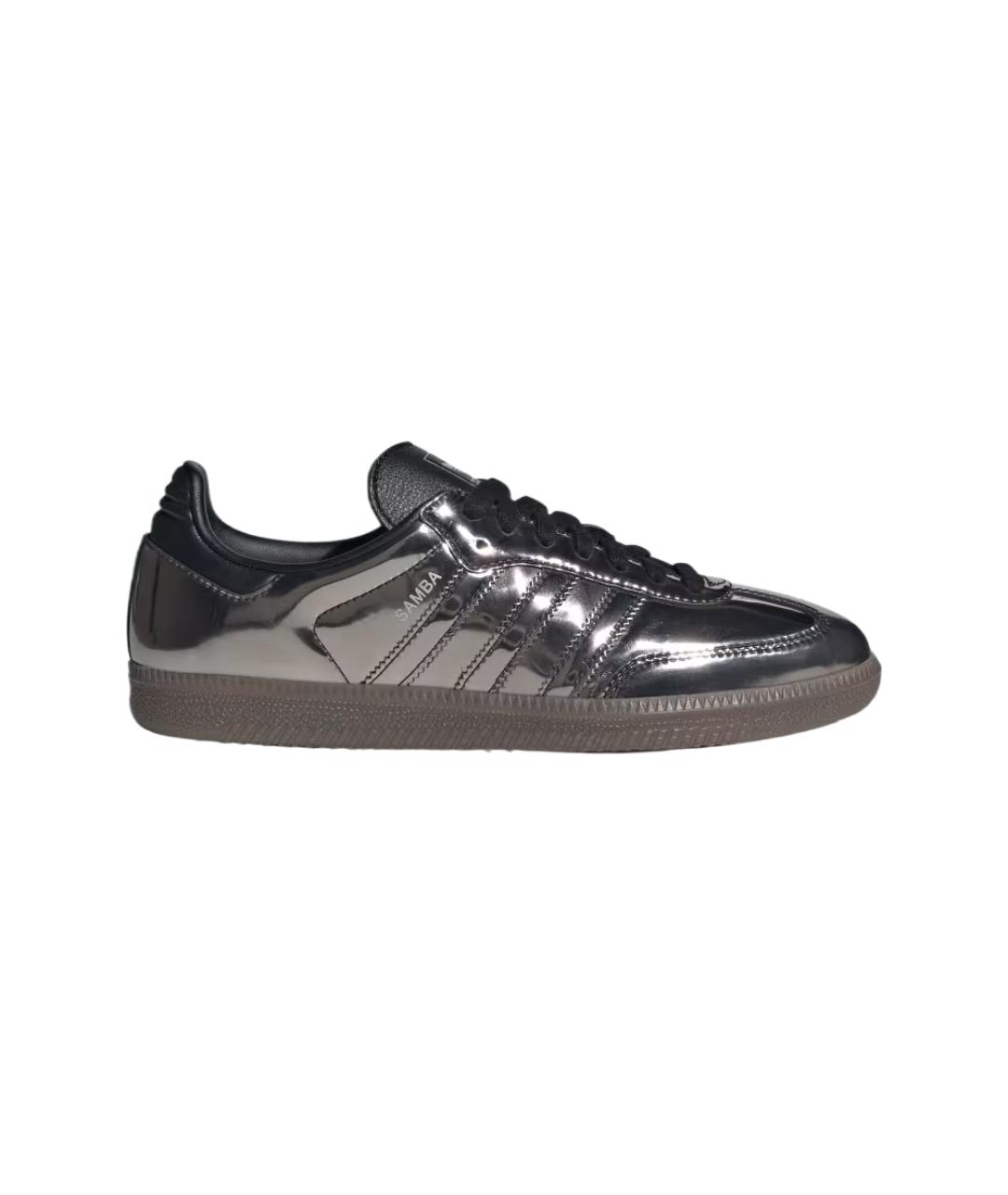 ADIDAS Серебряные кожаные кроссовки, фото 5