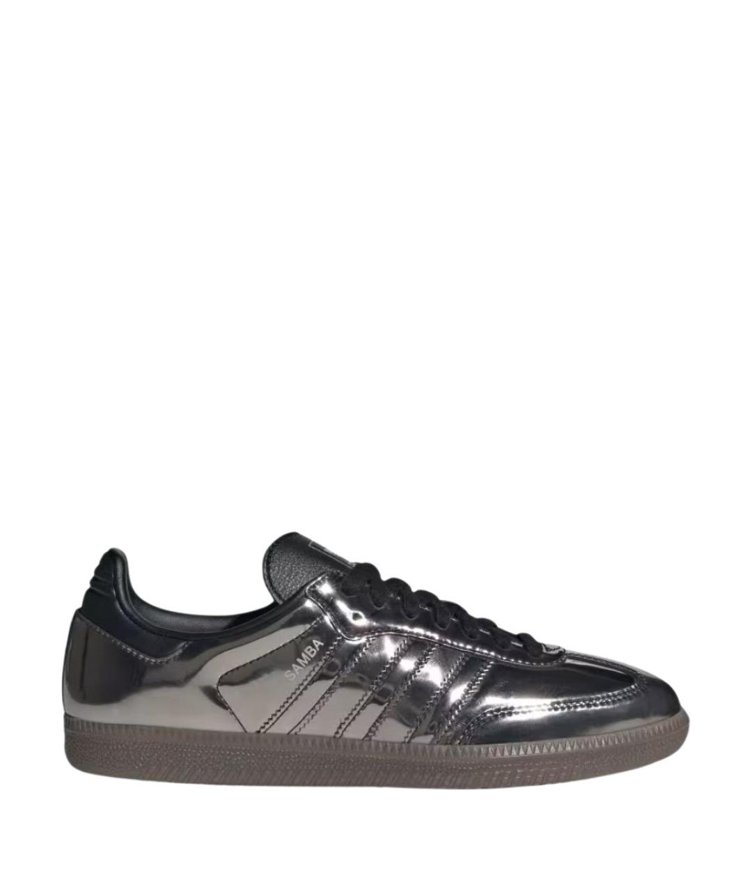 ADIDAS Серебряные кожаные кроссовки, фото 1