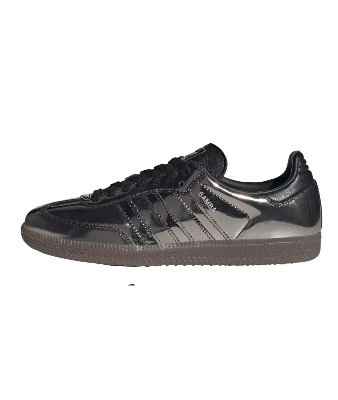 ADIDAS Серебряные кожаные кроссовки, фото 2