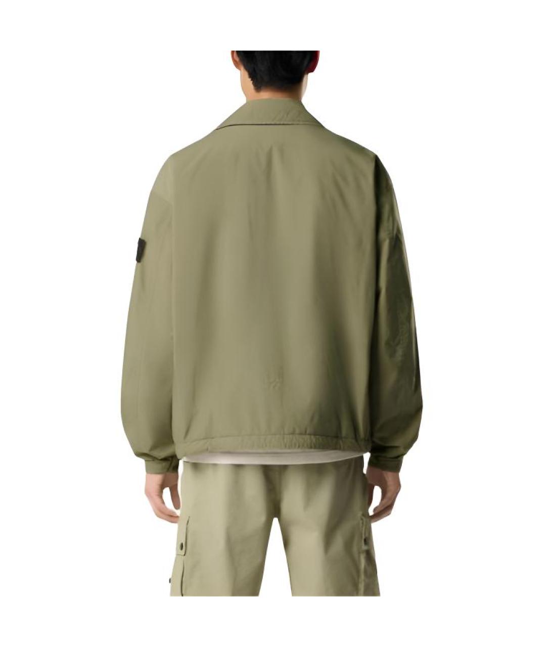 STONE ISLAND Зеленый пуховик, фото 4