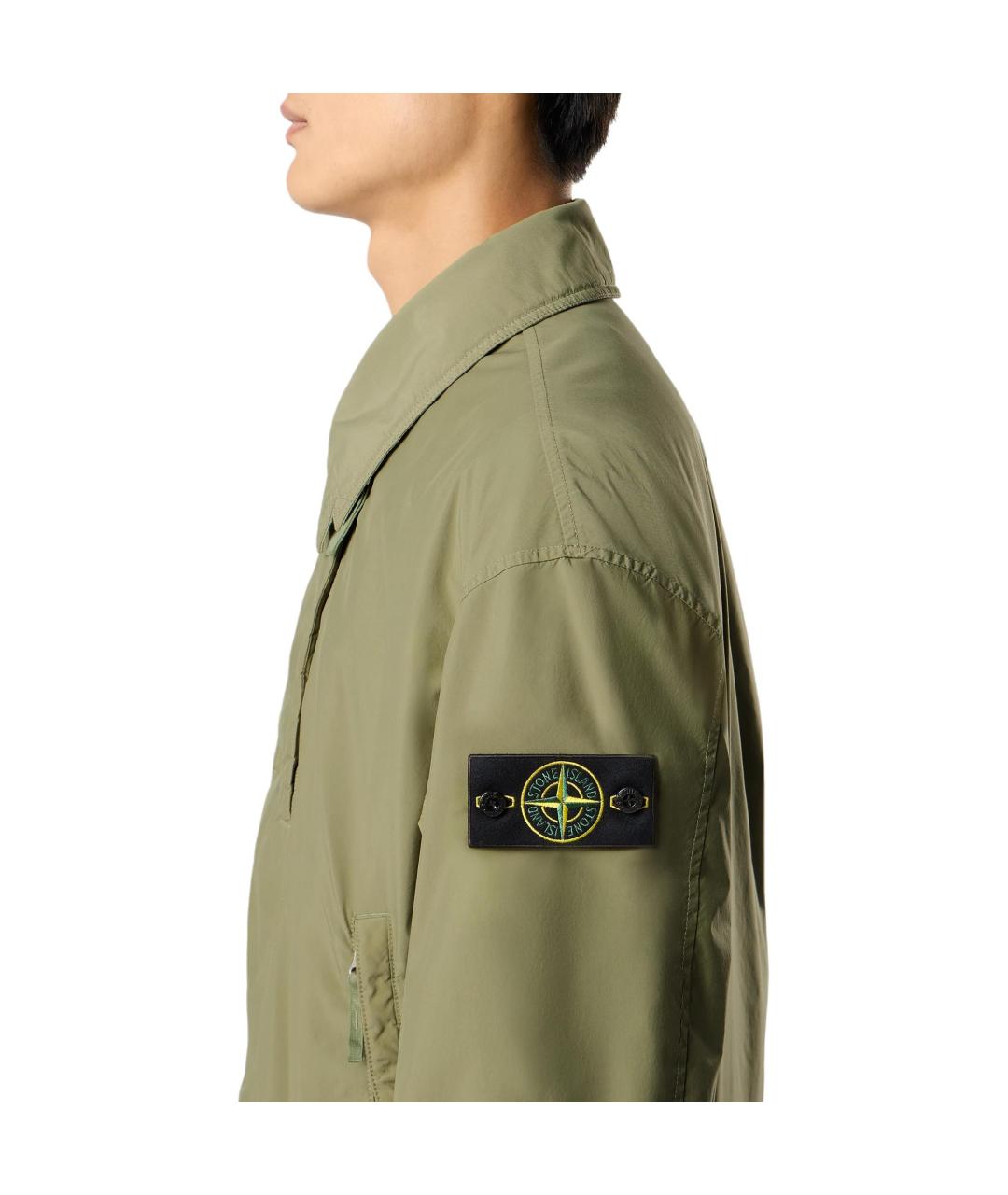 STONE ISLAND Зеленый пуховик, фото 5