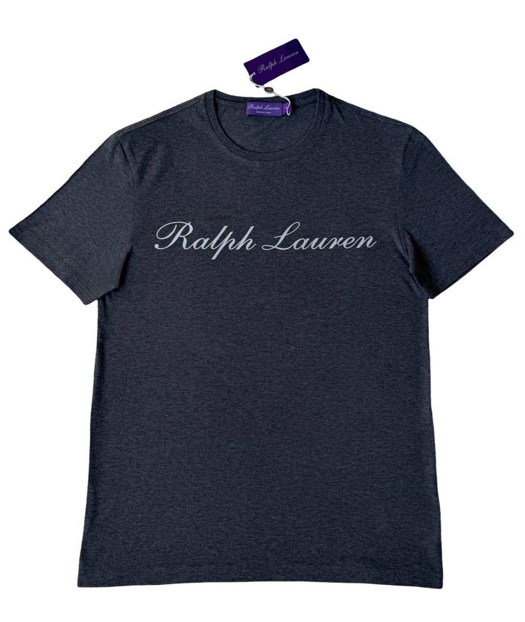 RALPH LAUREN PURPLE LABEL Серая хлопковая футболка, фото 9