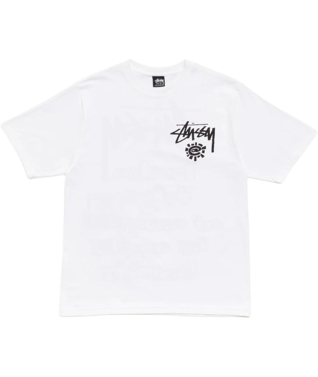 STUSSY Белая футболка, фото 1