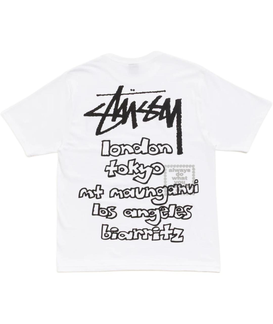 STUSSY Белая футболка, фото 2