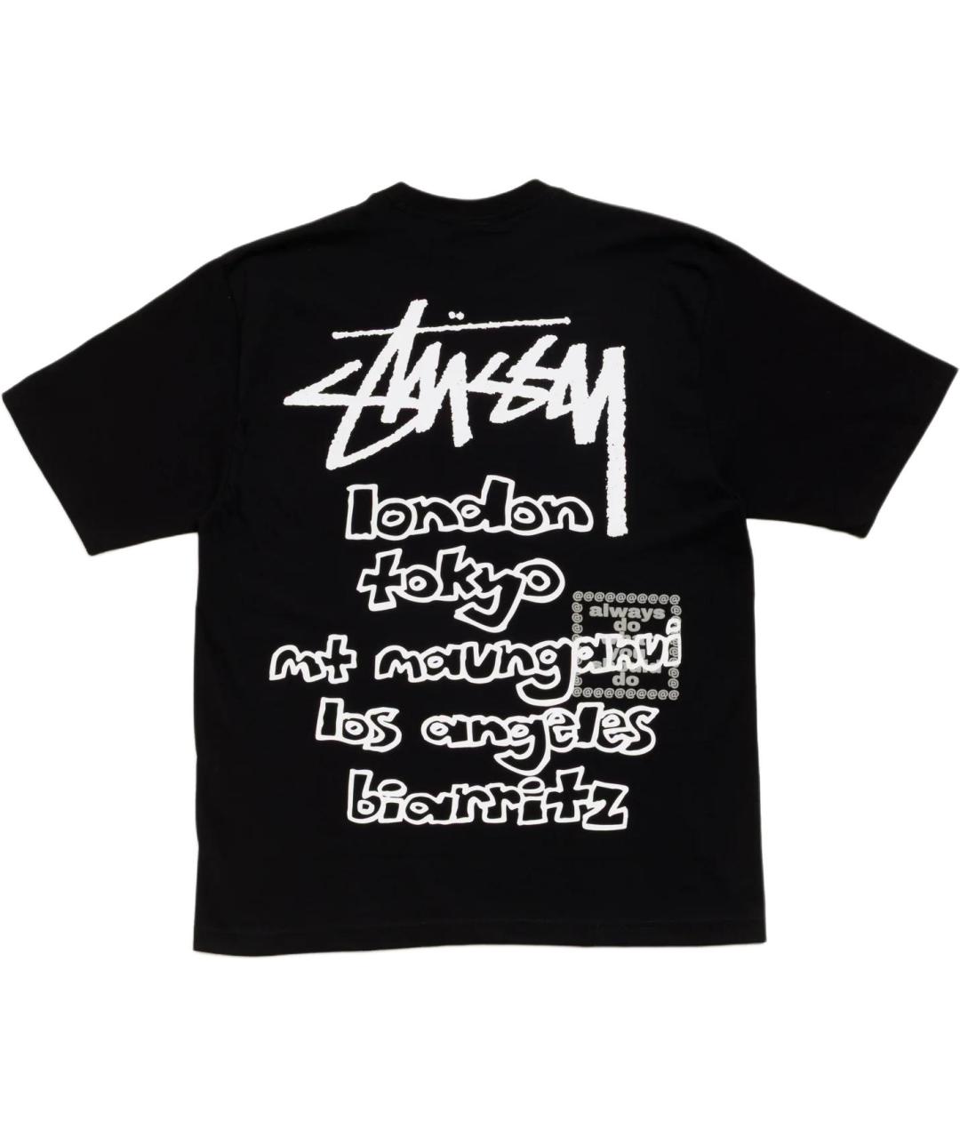 STUSSY Черная футболка, фото 2
