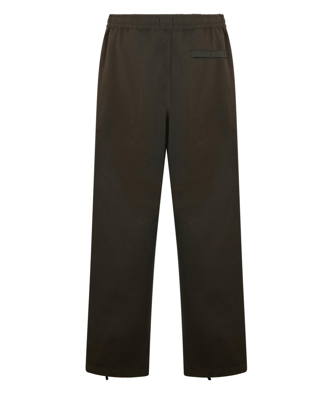 STONE ISLAND Хаки хлопковые повседневные брюки, фото 2