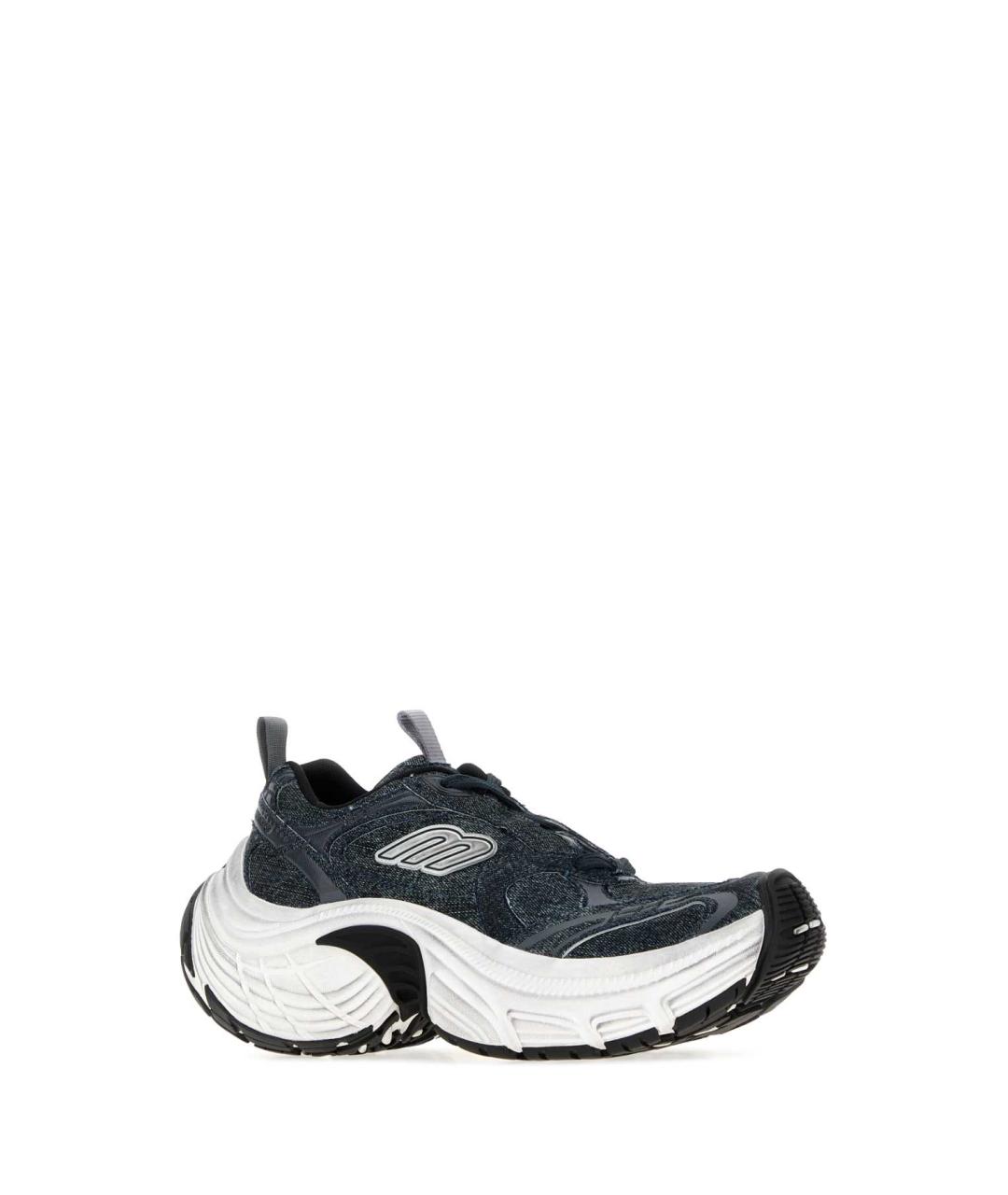 BALENCIAGA Голубые текстильные низкие кроссовки / кеды, фото 2