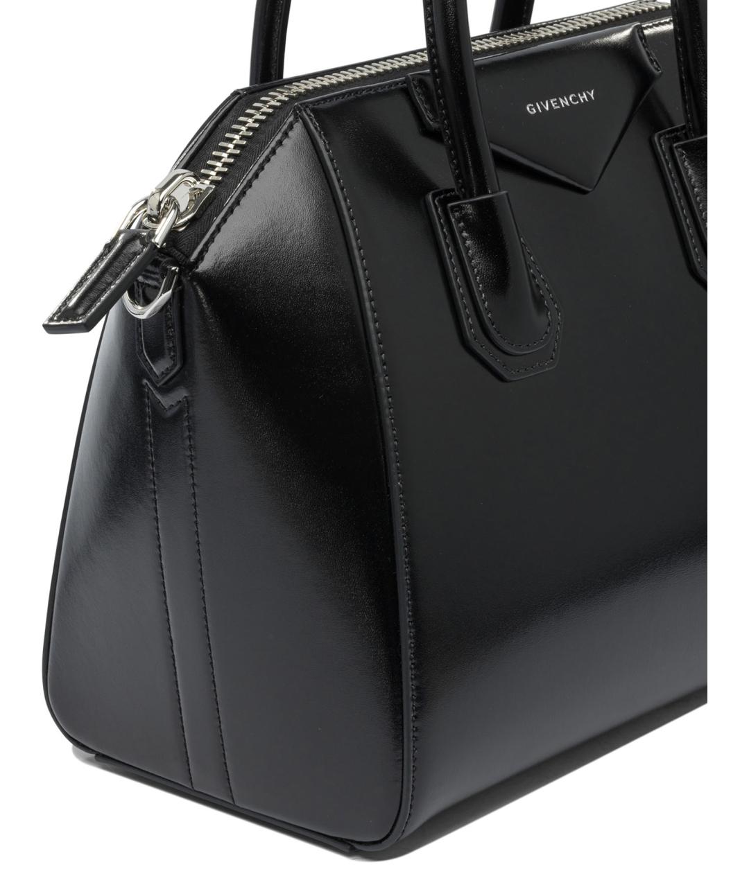 GIVENCHY Черная кожаная сумка с короткими ручками, фото 4