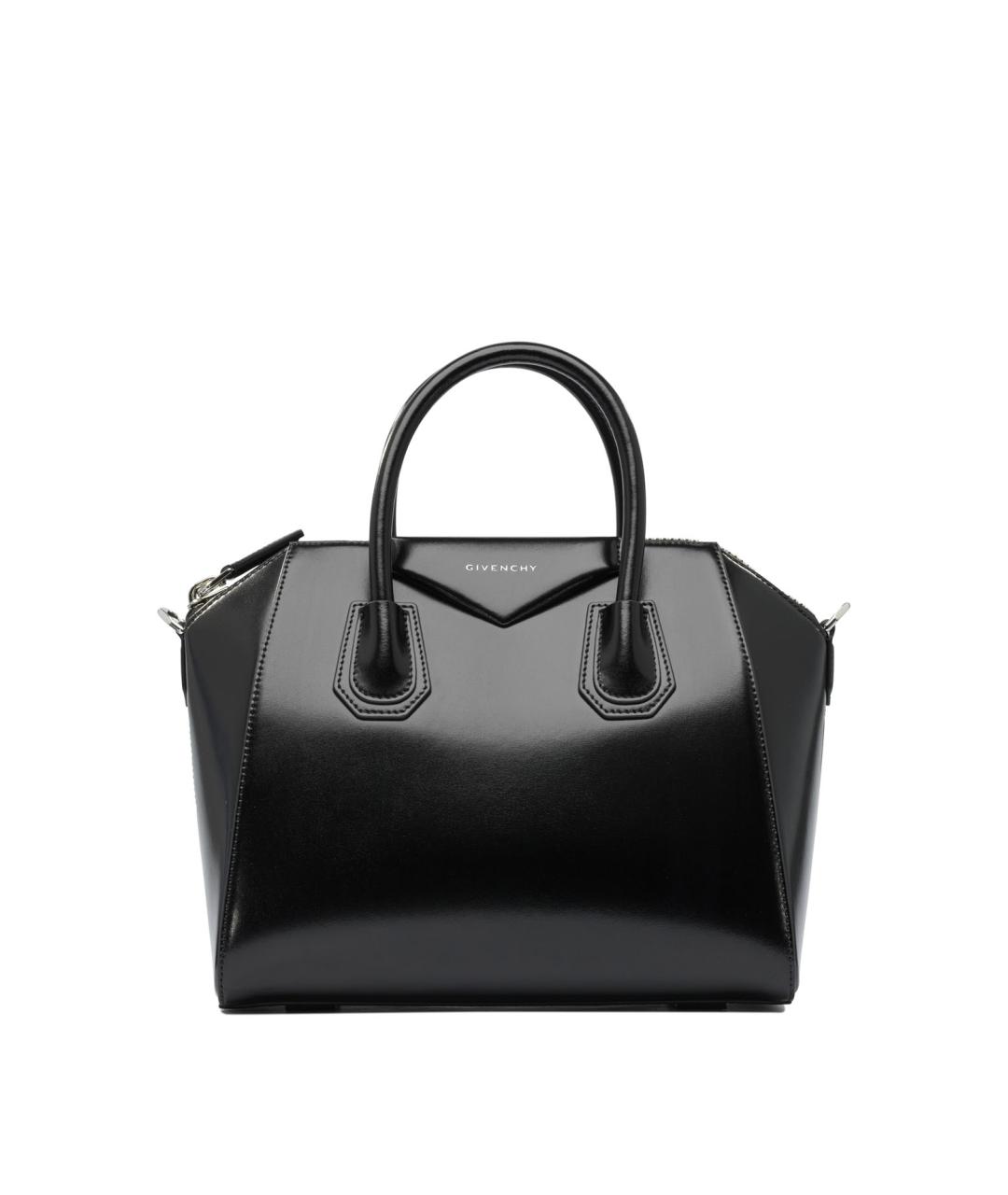 GIVENCHY Черная кожаная сумка с короткими ручками, фото 1