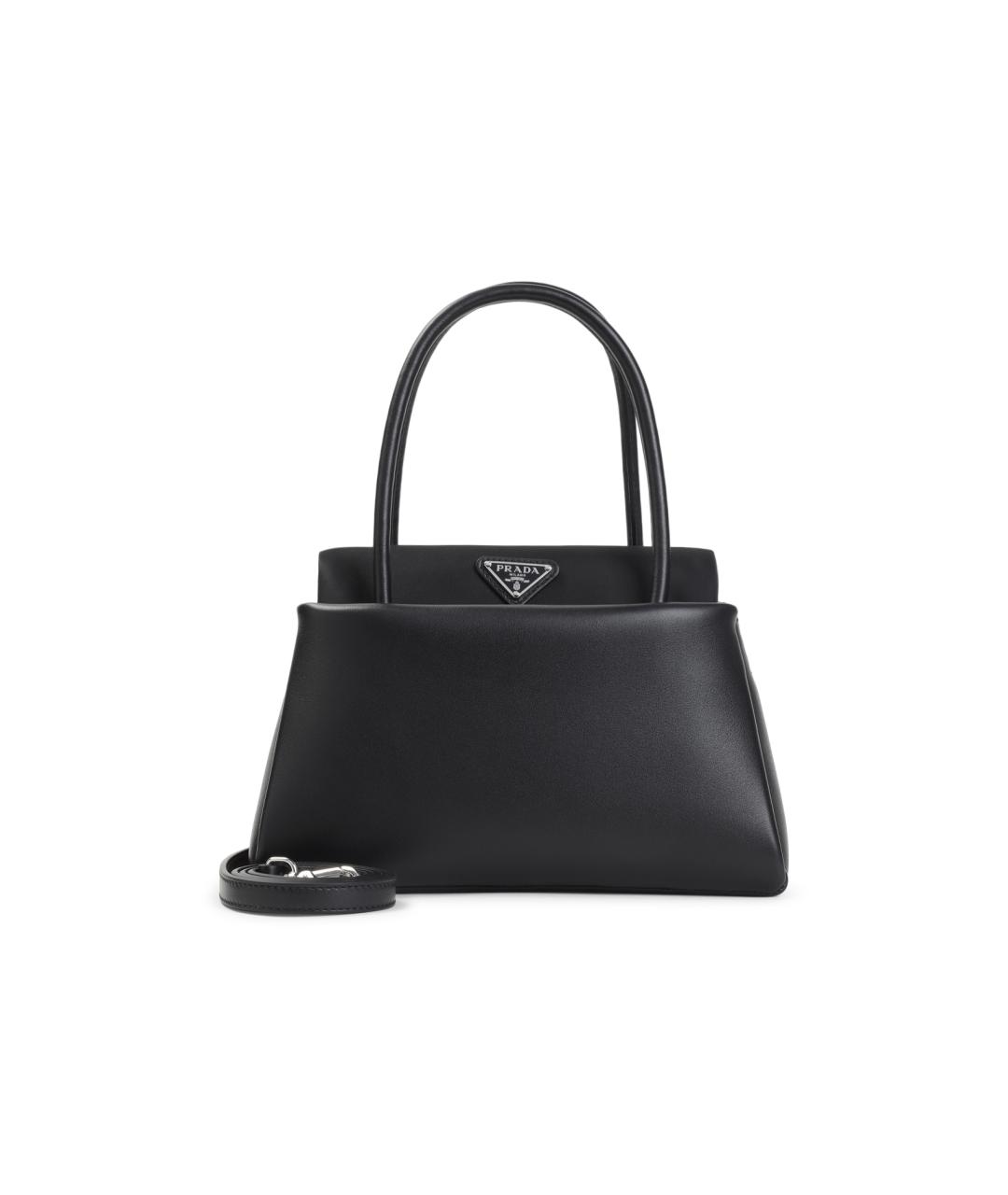 PRADA Черная кожаная сумка тоут, фото 6