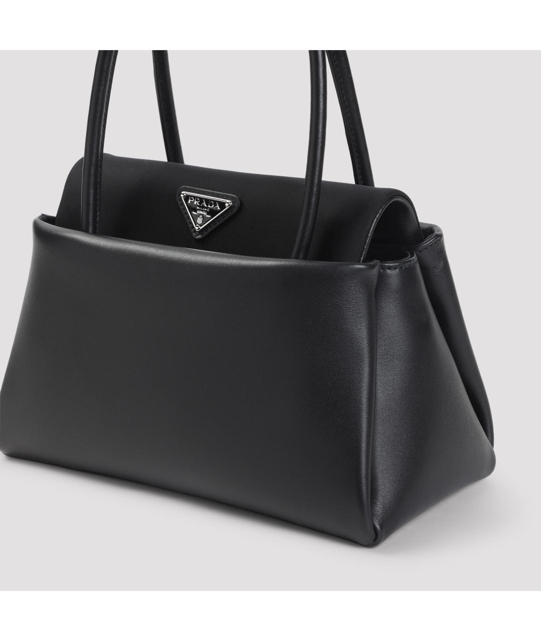 PRADA Черная кожаная сумка тоут, фото 4