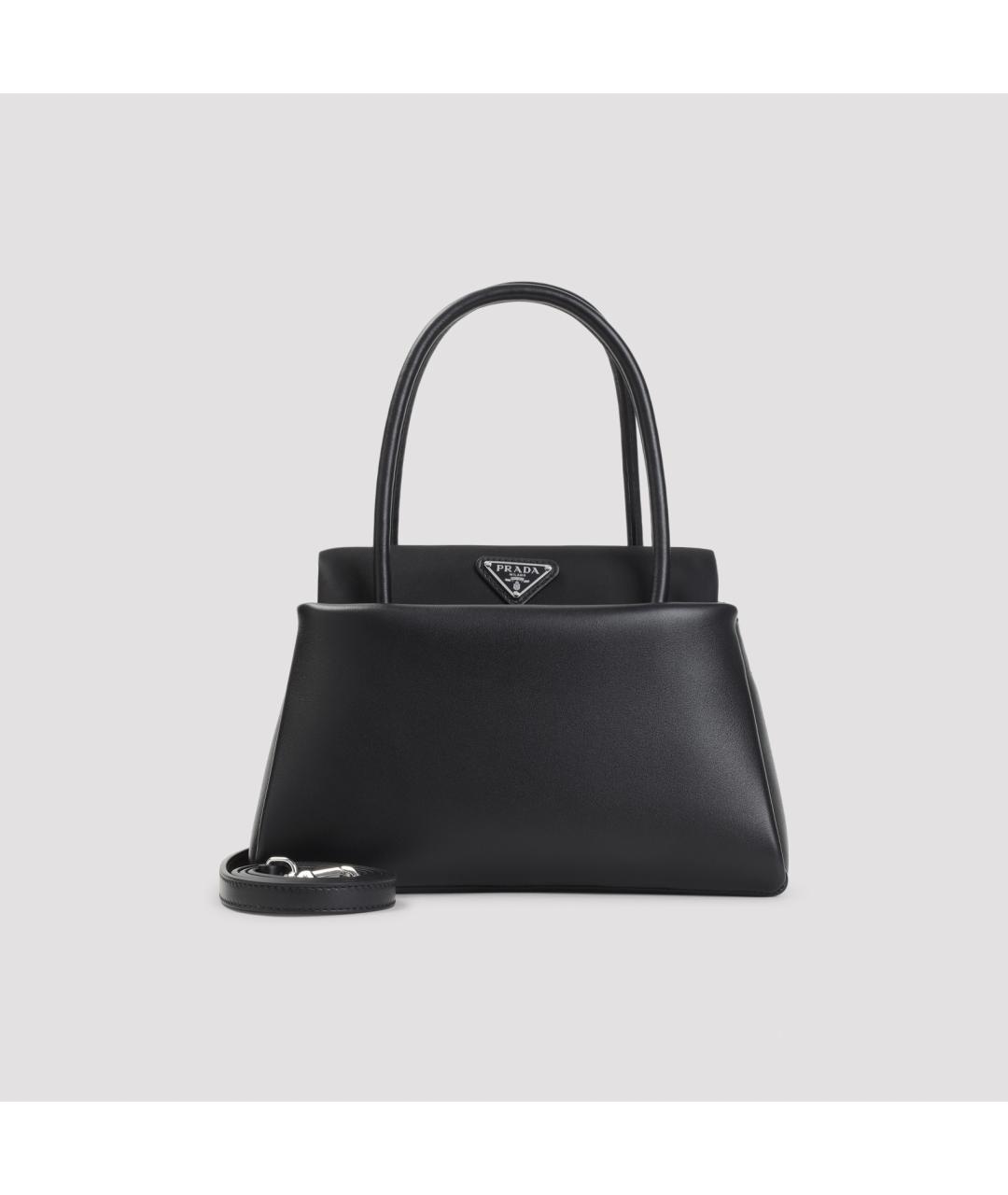 PRADA Черная кожаная сумка тоут, фото 2