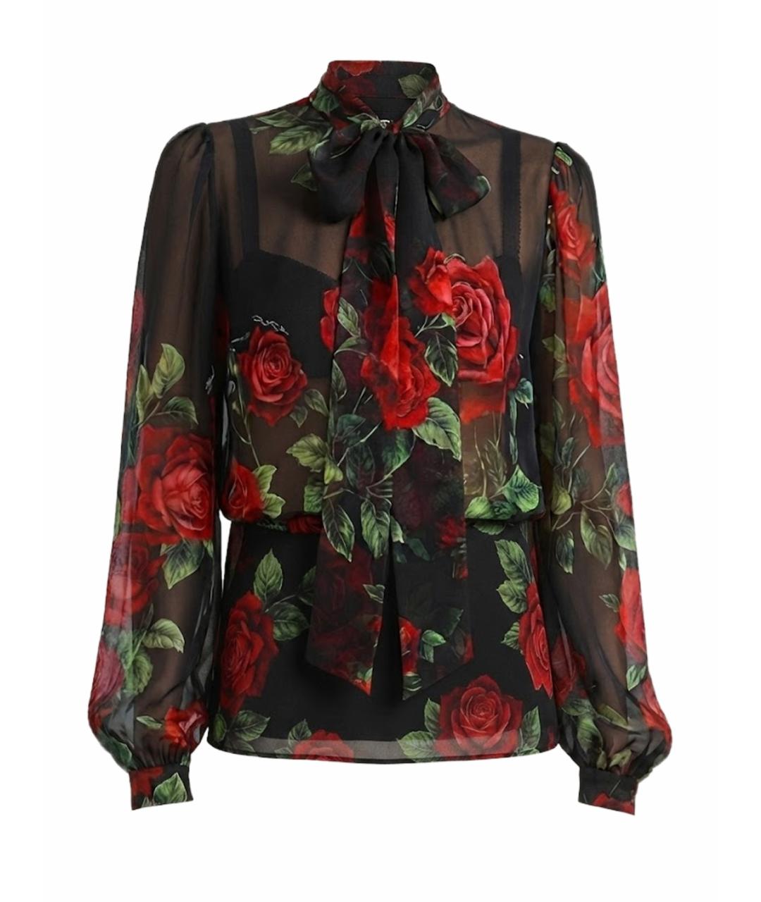DOLCE&GABBANA Черная шелковая рубашка, фото 1