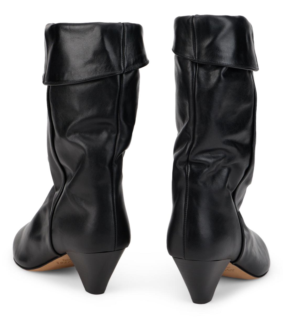 ISABEL MARANT Черные кожаные сапоги, фото 4