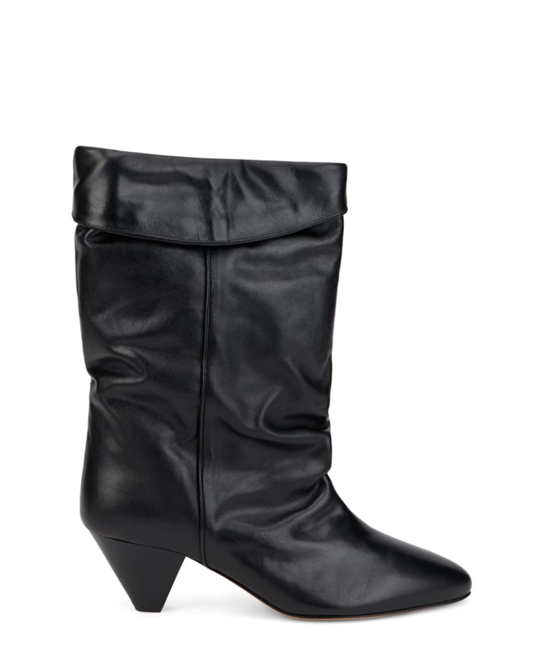 ISABEL MARANT Черные кожаные сапоги, фото 1
