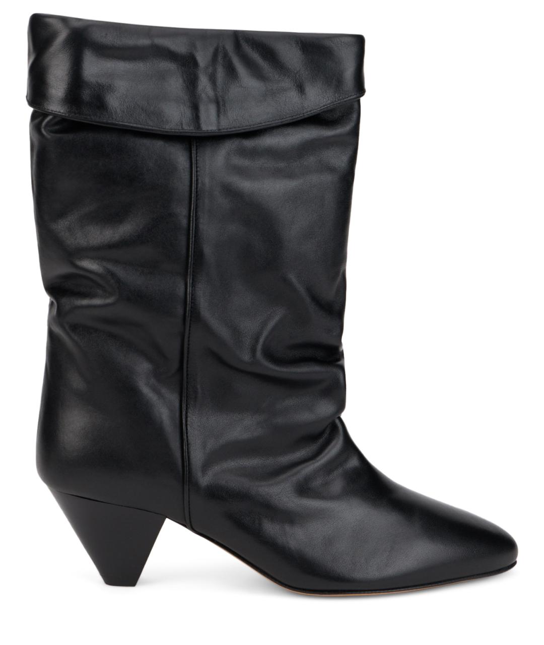 ISABEL MARANT Черные кожаные сапоги, фото 2