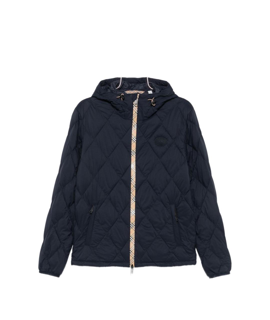 BURBERRY Темно-синяя полиамидовая куртка, фото 1